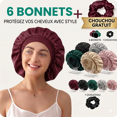 6 Bonnets + Chouchou Offert