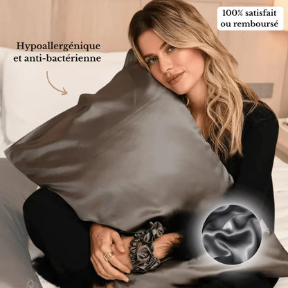 Pack 4 Taies D'oreillers 100% Satin De Soie